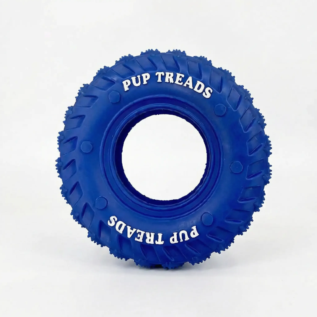 Dog Chew Tire – Tough Rubber Toy for Play & IQ Training