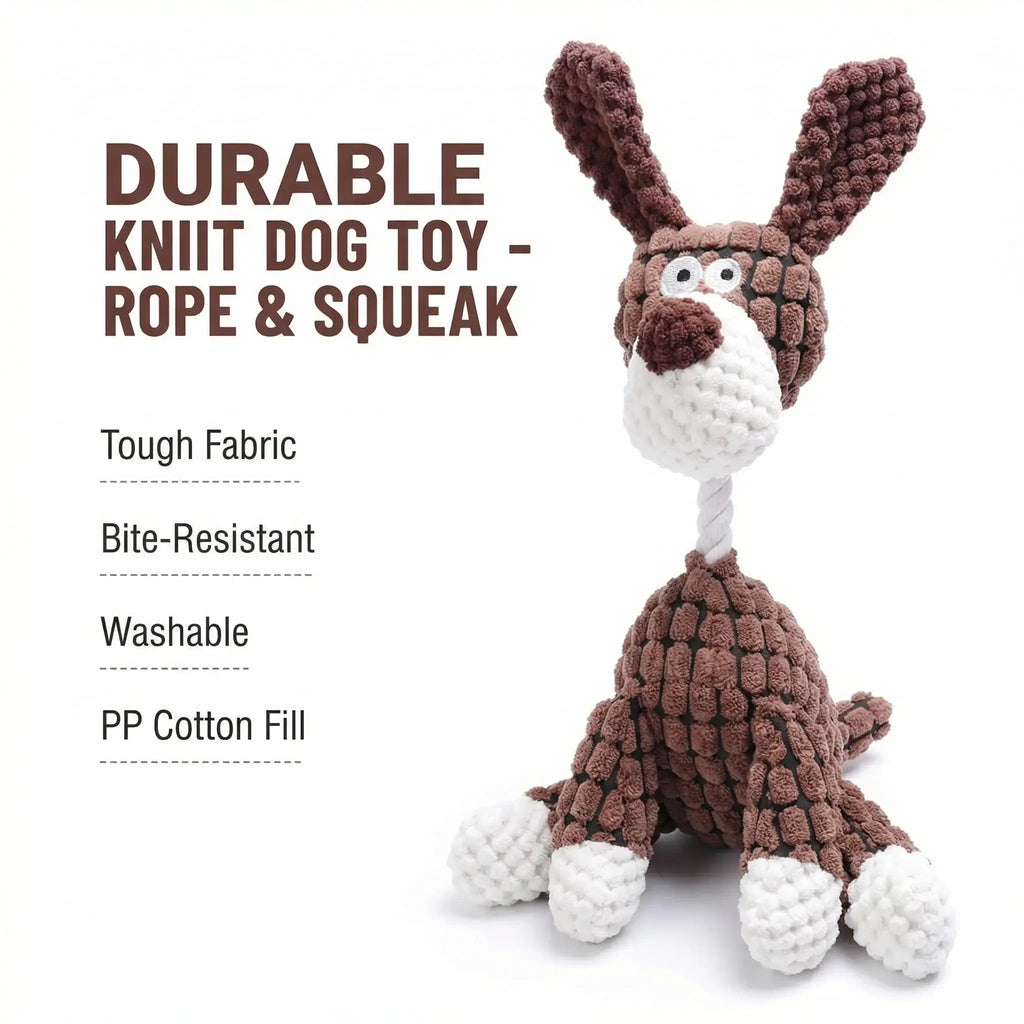 Interactive Dog Toy – Durable Squeaky Chew for Aggressive Dogs STTM