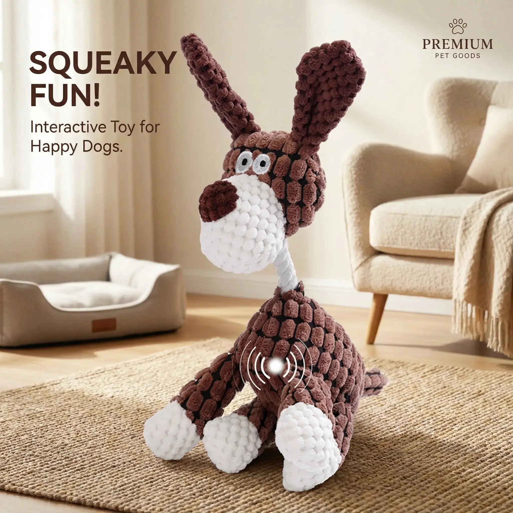 Interactive Dog Toy – Durable Squeaky Chew for Aggressive Dogs STTM