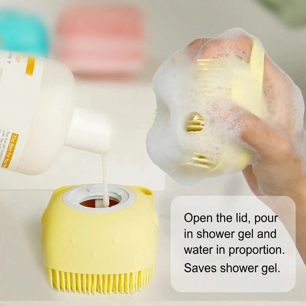 Dog Bath Brush – Silicone Shampoo Brush for Grooming STTM