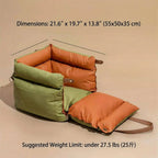 Dog Car Seat Bed – Faux Leather Booster Seat for Safe Travel Fursera