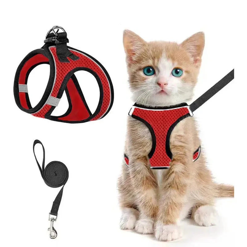 Breathable Adjustable Pet Harness &amp; Leash Set