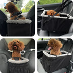 Small Pet Car Seat – Cozy Console Booster for Dogs & Cats STTM