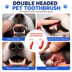 8-Pack Dual-Headed Pet Toothbrush Set for Dogs & Cats