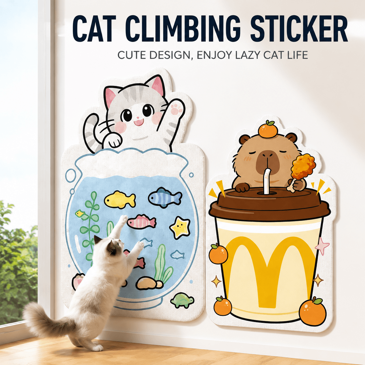Removable Cat Scratching Pad Sticker