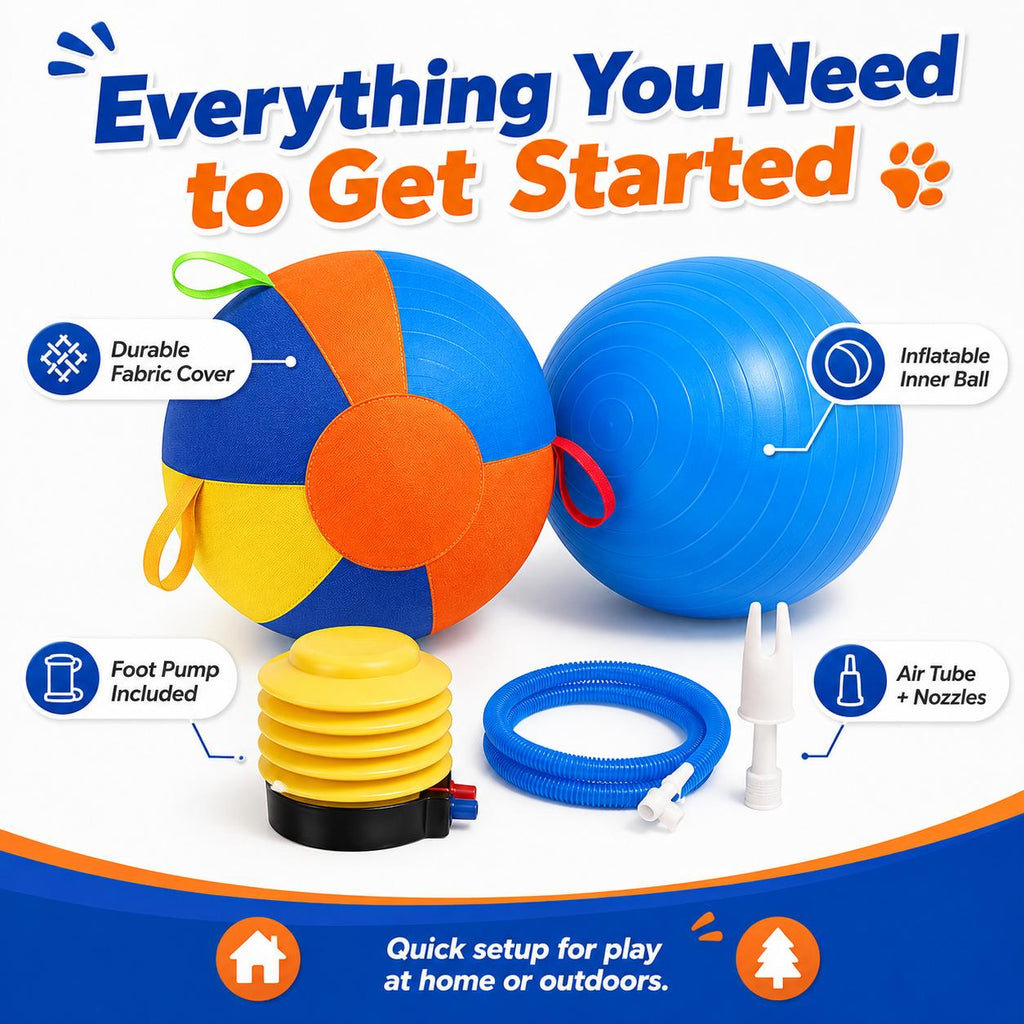 Dog Herding Ball with Handles & Pump