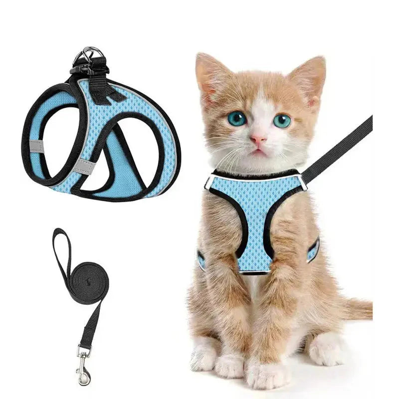 Breathable Adjustable Pet Harness &amp; Leash Set