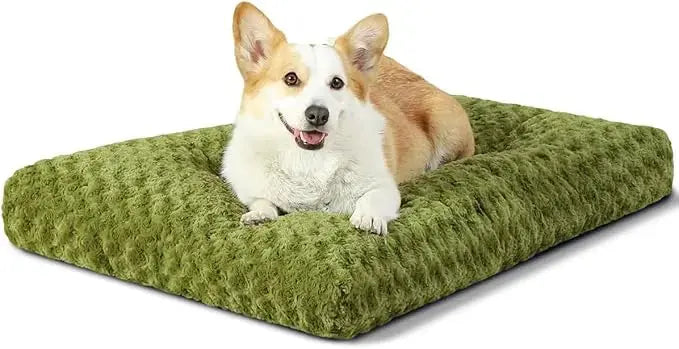 Washable Plush Dog Bed – Anti-Slip Crate Mat Fursera