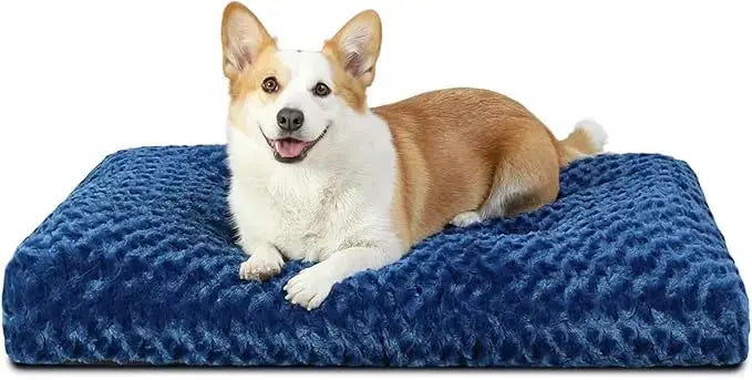 Washable Plush Dog Bed – Anti-Slip Crate Mat Fursera
