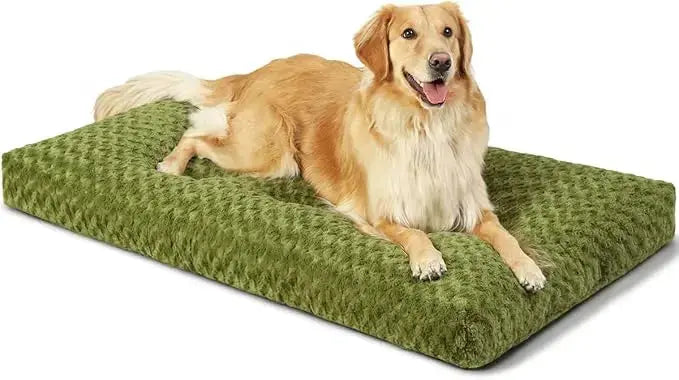 Washable Plush Dog Bed – Anti-Slip Crate Mat Fursera