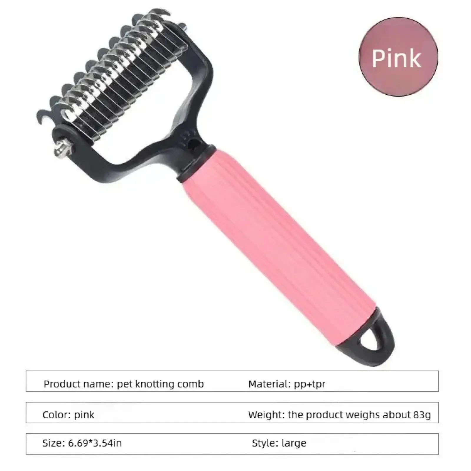 Dog Grooming Comb – Shedding & Detangling Tool