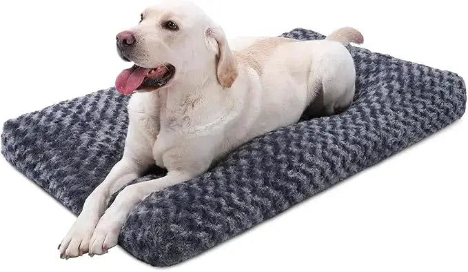 Washable Plush Dog Bed – Anti-Slip Crate Mat Fursera