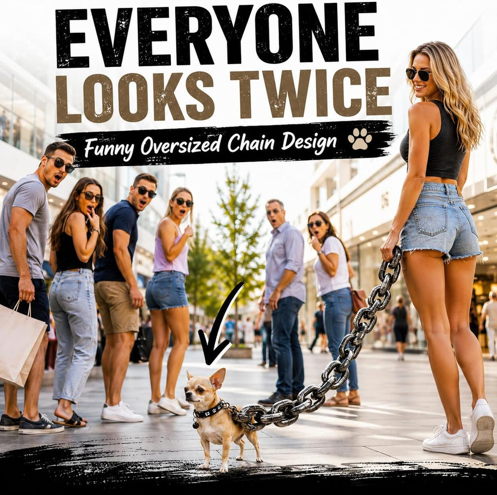 Funny Lightweight Faux Iron Chain Leash