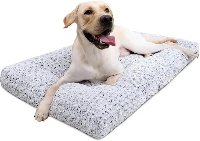 Washable Plush Dog Bed – Anti-Slip Crate Mat Fursera
