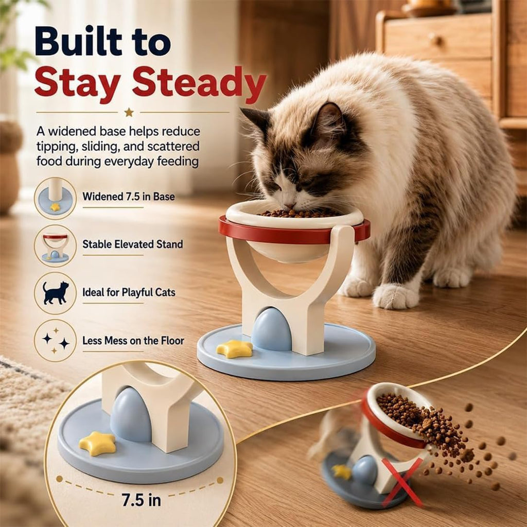 2-in-1 Wall Mounted & Elevated Cat Bowl
