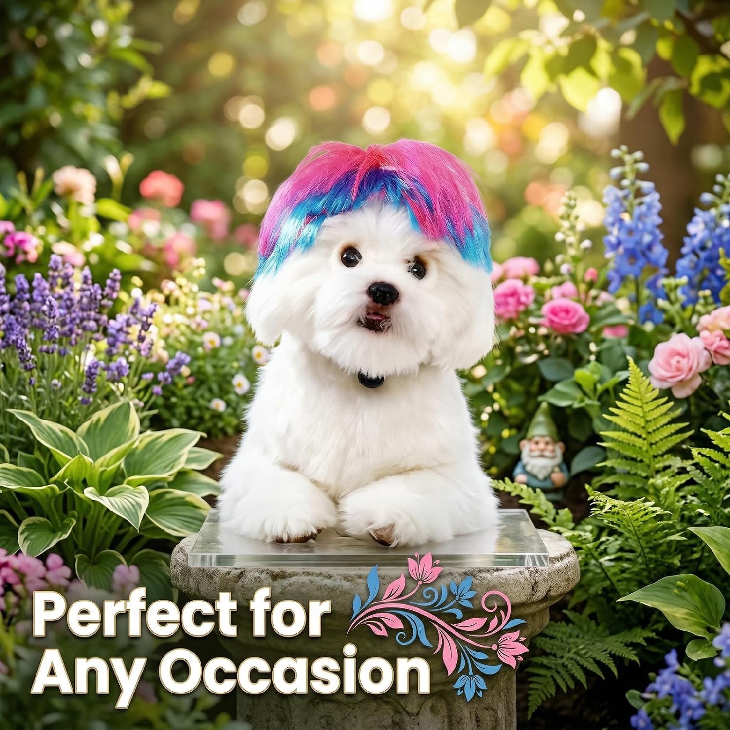 6-Piece Funny Pet Wig Set for Dogs & Cats