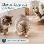 6 Pack Bouncy Cat Feather Ball Toys – Interactive Silicone Cat Balls for Indoor Cats