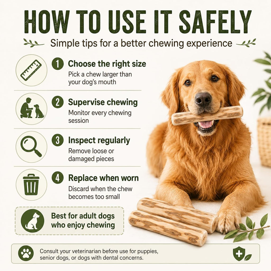 Coffee Wood Dog Chew Toy – Natural Long-Lasting Chewing Stick for Dogs