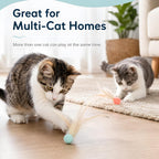 6 Pack Bouncy Cat Feather Ball Toys – Interactive Silicone Cat Balls for Indoor Cats
