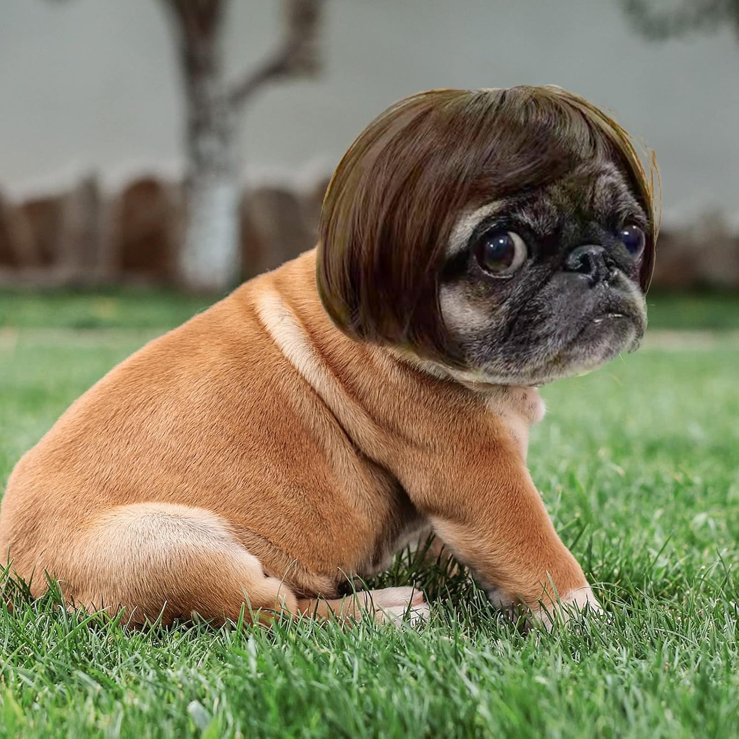 Funny Dog Wig for Cats & Dogs