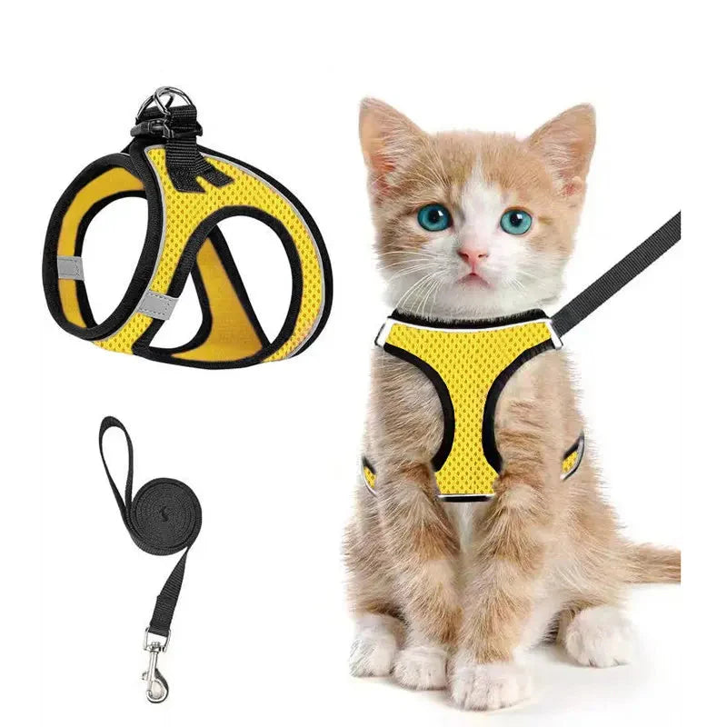 Breathable Adjustable Pet Harness &amp; Leash Set