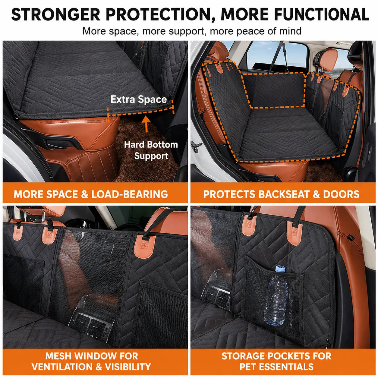 Hard Bottom Dog Car Seat Extender Fursera