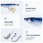 Electric Realistic Flopping Fish Cat Toys – 3 Pack