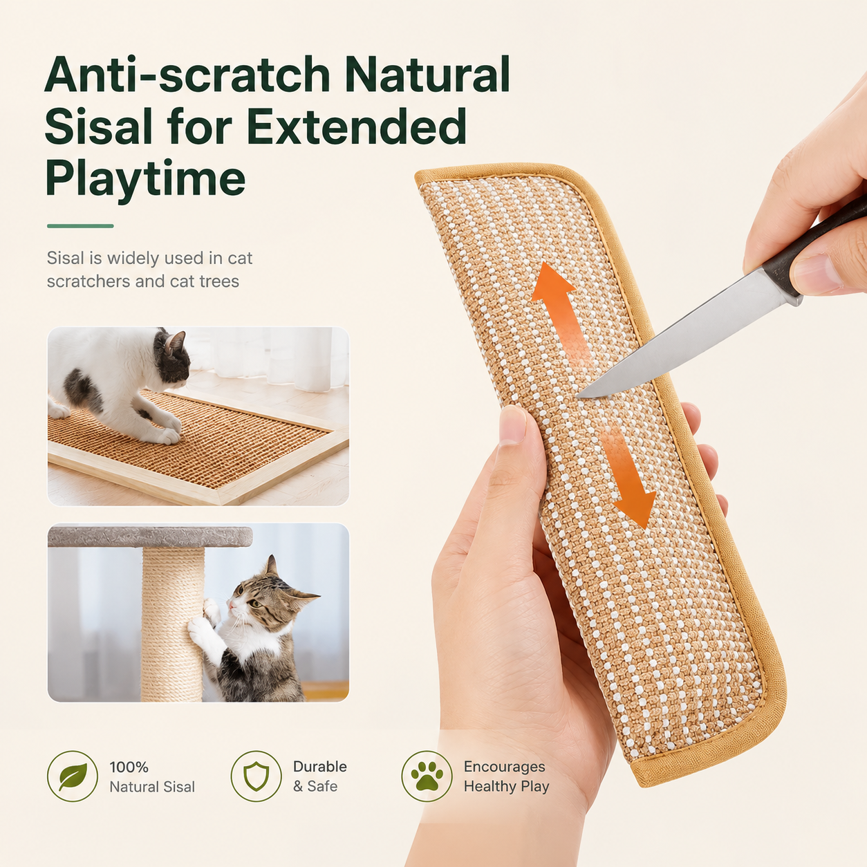 Catnip Sisal Cat Kicker Pillow
