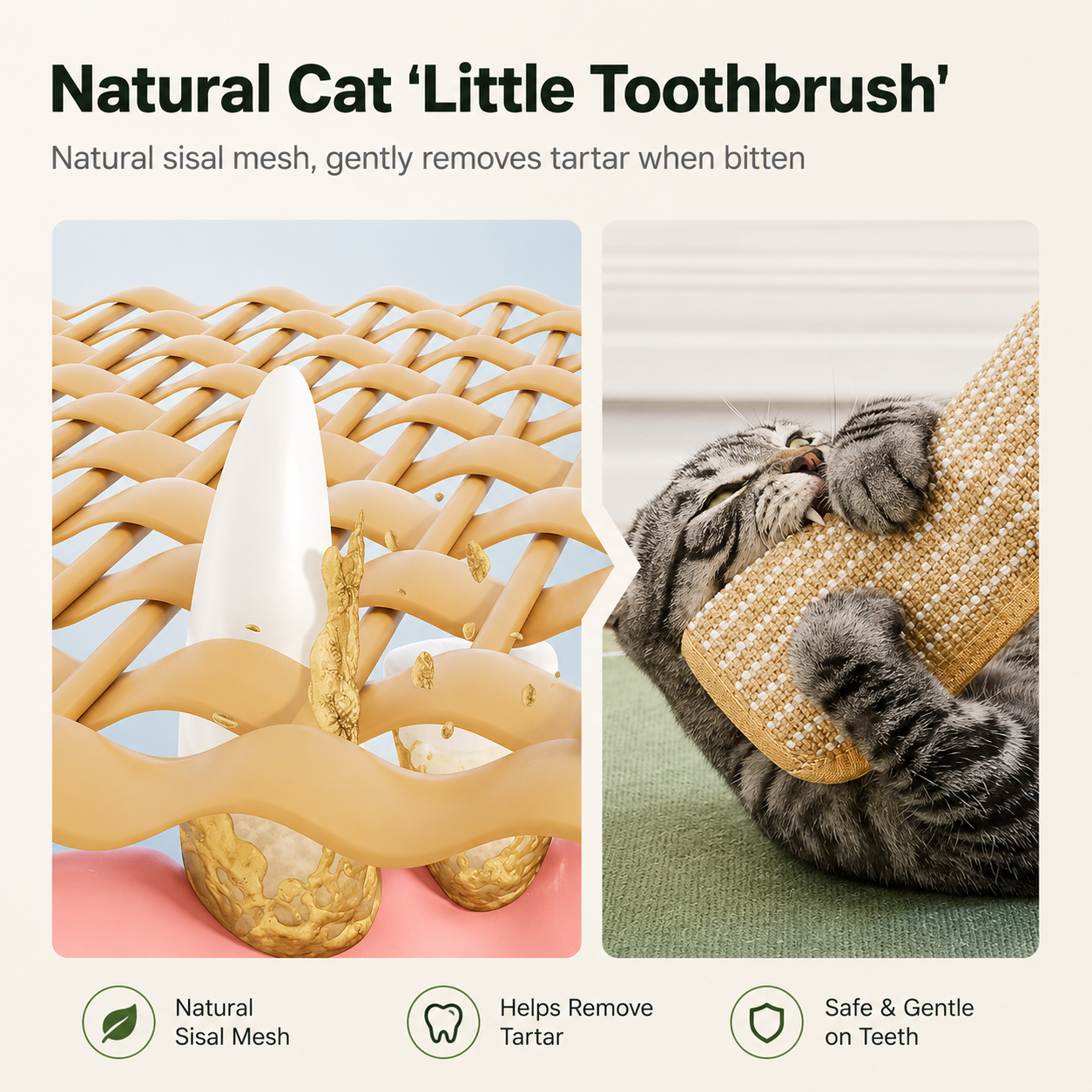 Catnip Sisal Cat Kicker Pillow