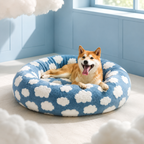 Soft Plush Donut Bed for Dogs & Cats