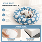 Soft Plush Donut Bed for Dogs & Cats