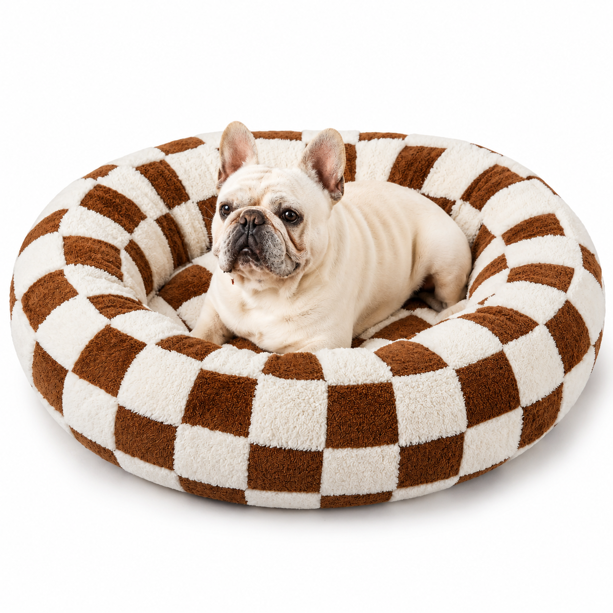 Soft Plush Donut Bed for Dogs & Cats