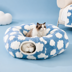 Washable Cat Tunnel Bed for Indoor Cats
