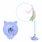Interactive Feather Cat Wand Toy with Suction Cup