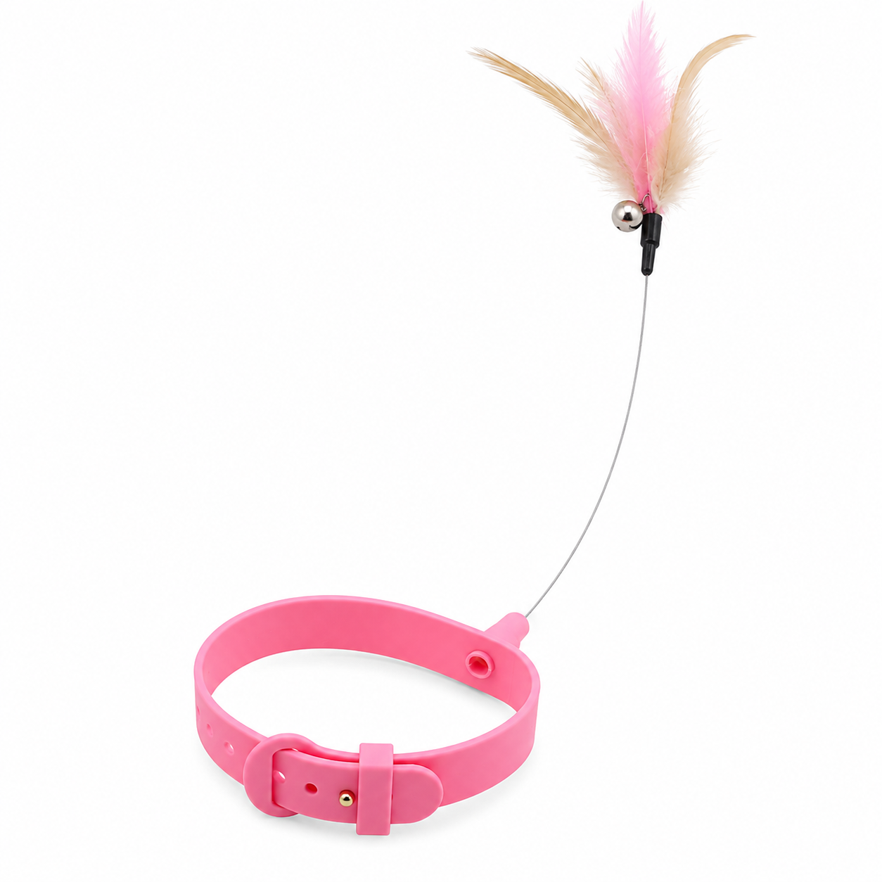 Hands-Free Collar Feather Cat Teaser