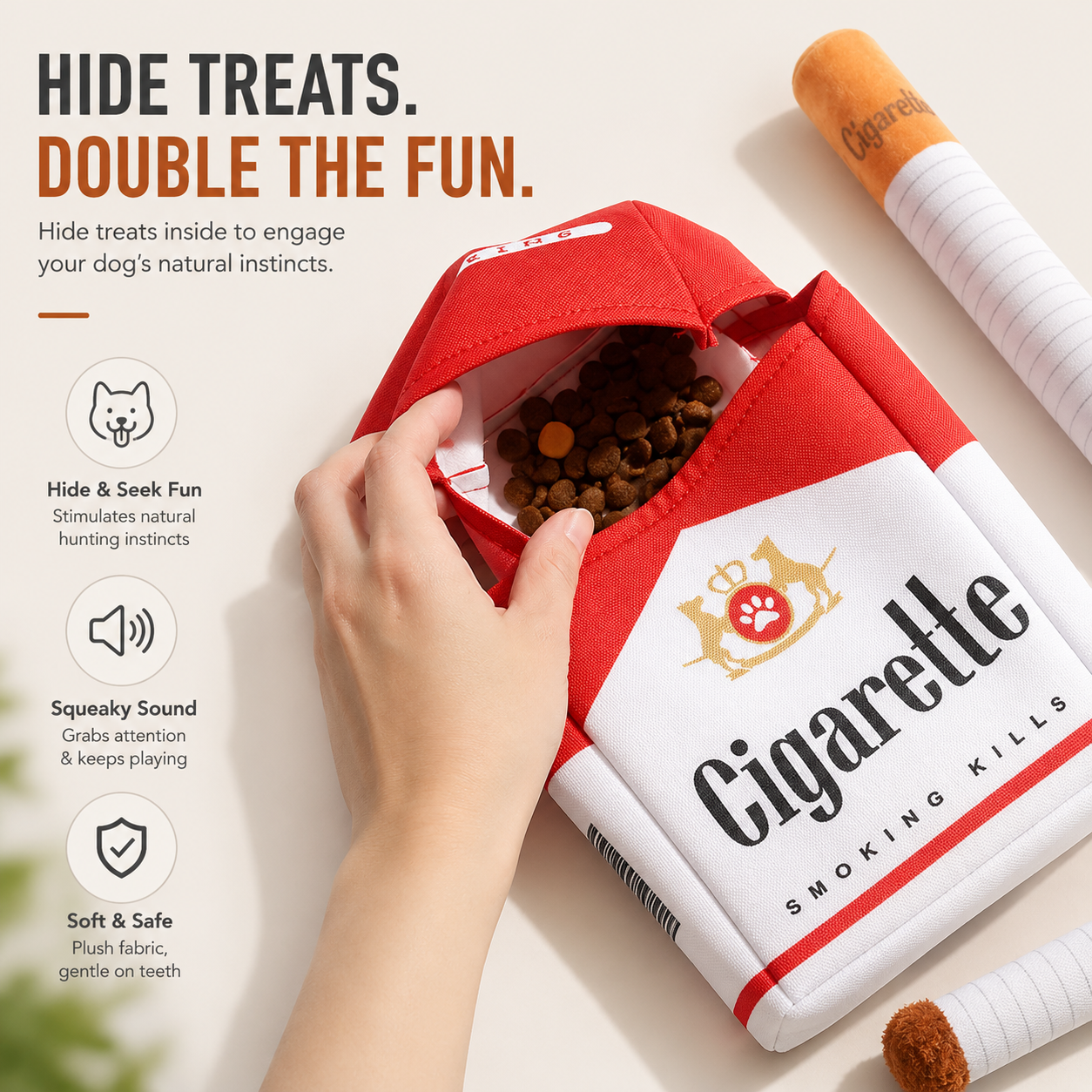 Funny Cigarette-Shaped Dog Toy