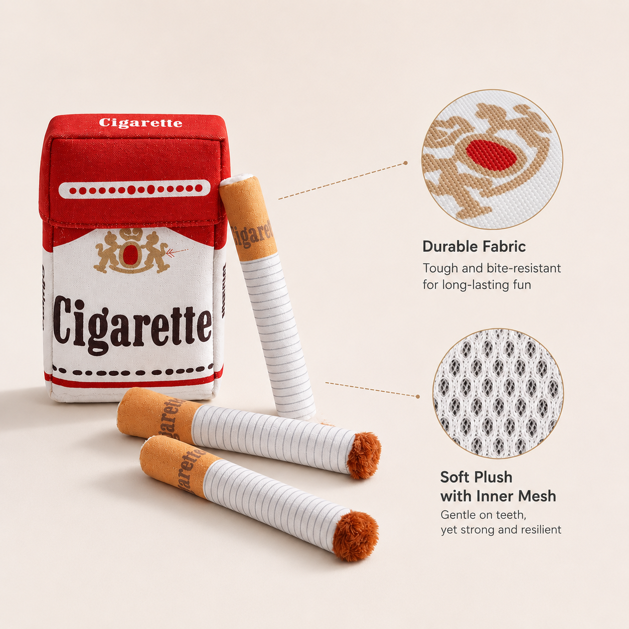 Funny Cigarette-Shaped Dog Toy