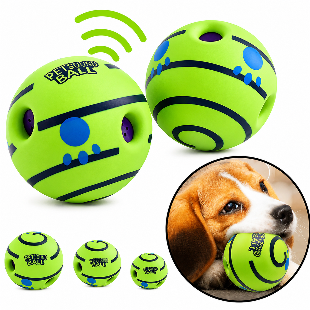 Giggle Ball Dog Toy – Interactive Wobble Ball