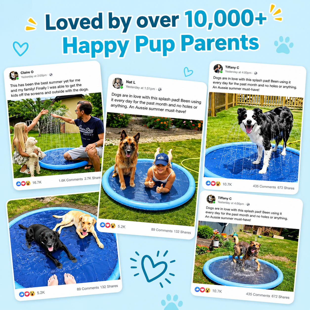 Splash Cooling Dog Splash Pad
