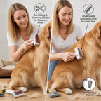 2-in-1 Pet Grooming Brush for Dogs & Cats