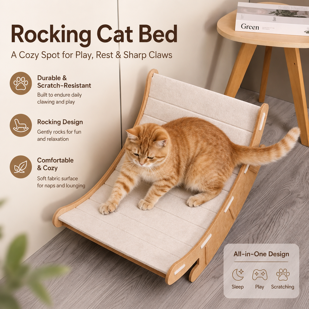 Premium Cat Rocking Bed & Scratching Lounge