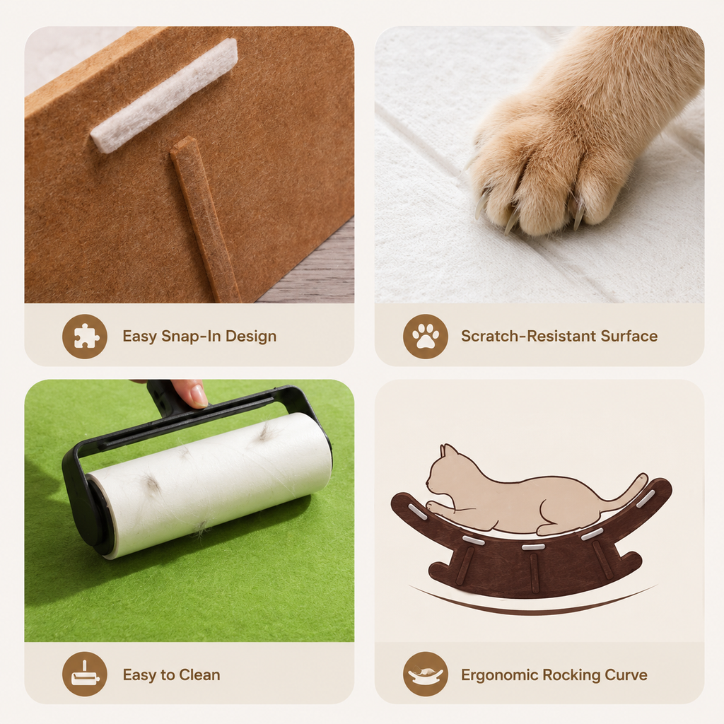 Premium Cat Rocking Bed & Scratching Lounge