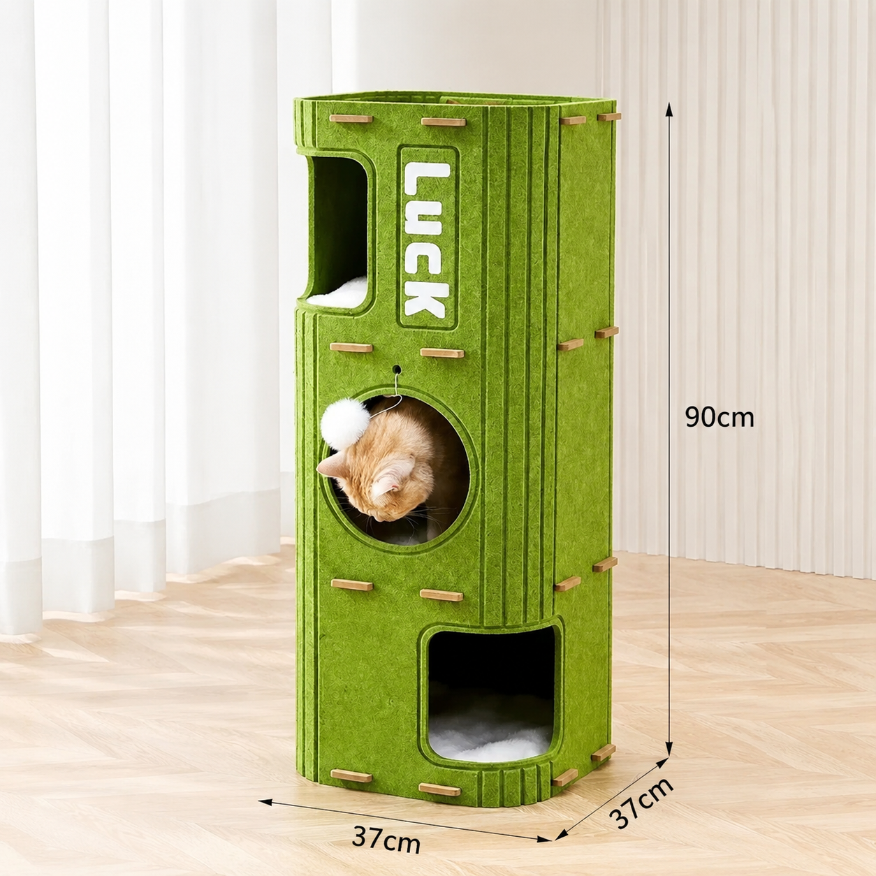 Cat Tree House with Scratcher & Condo
