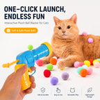 Interactive Cat Fetch Toy with Launcher Gun