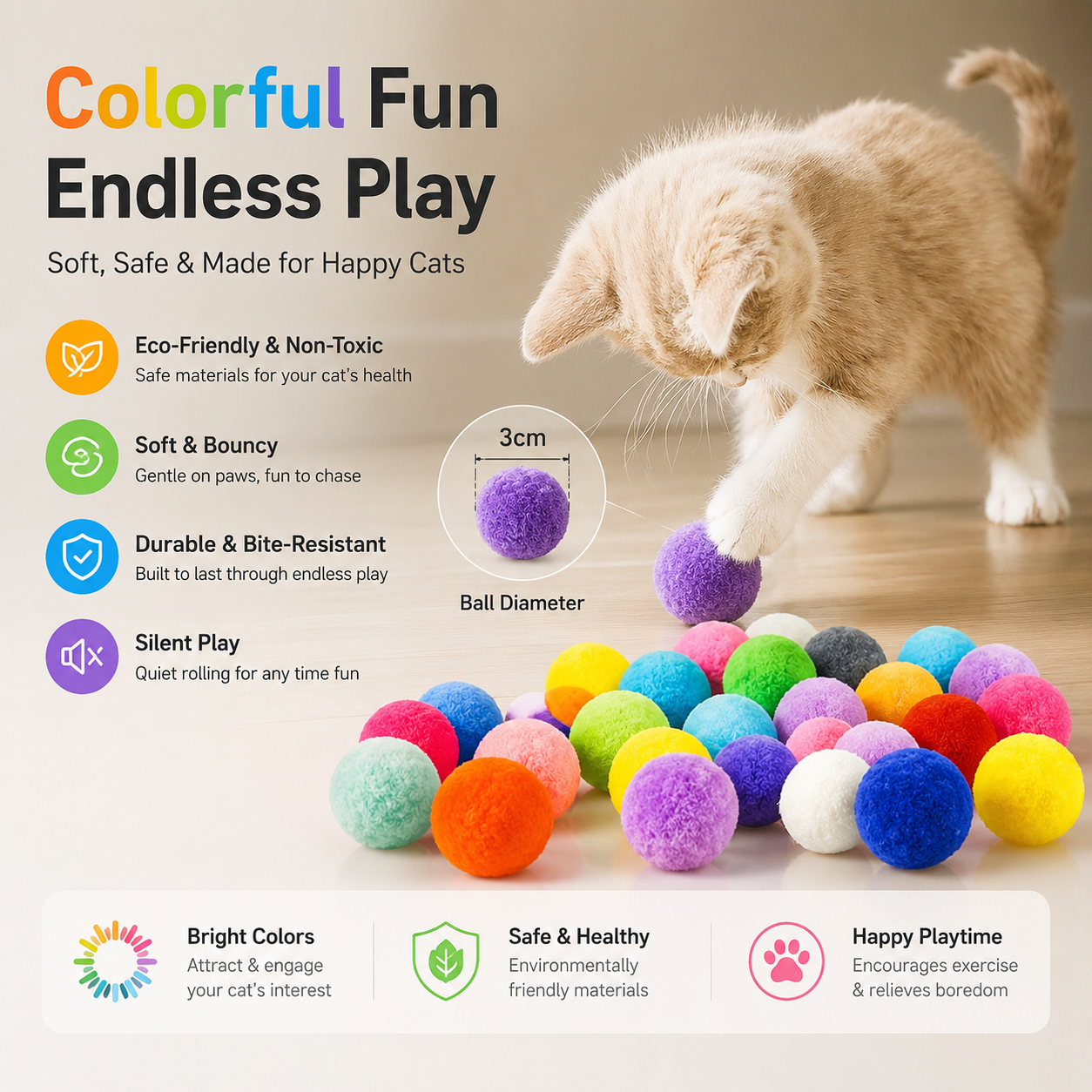Interactive Cat Fetch Toy with Launcher Gun