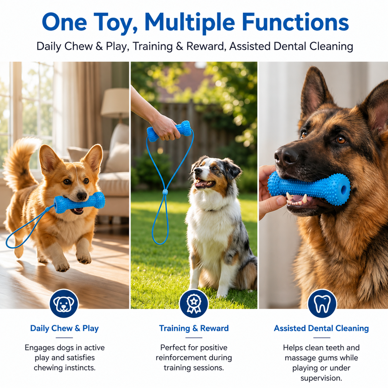 Dog Dental Chew Toy For Easier Teeth Brushing