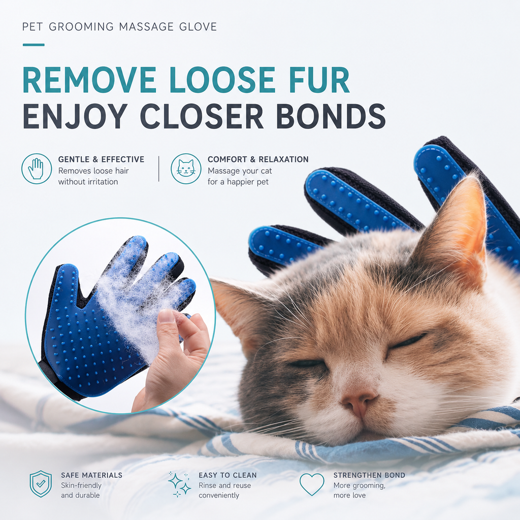 Pet Hair Remover Glove  - 1 Pair