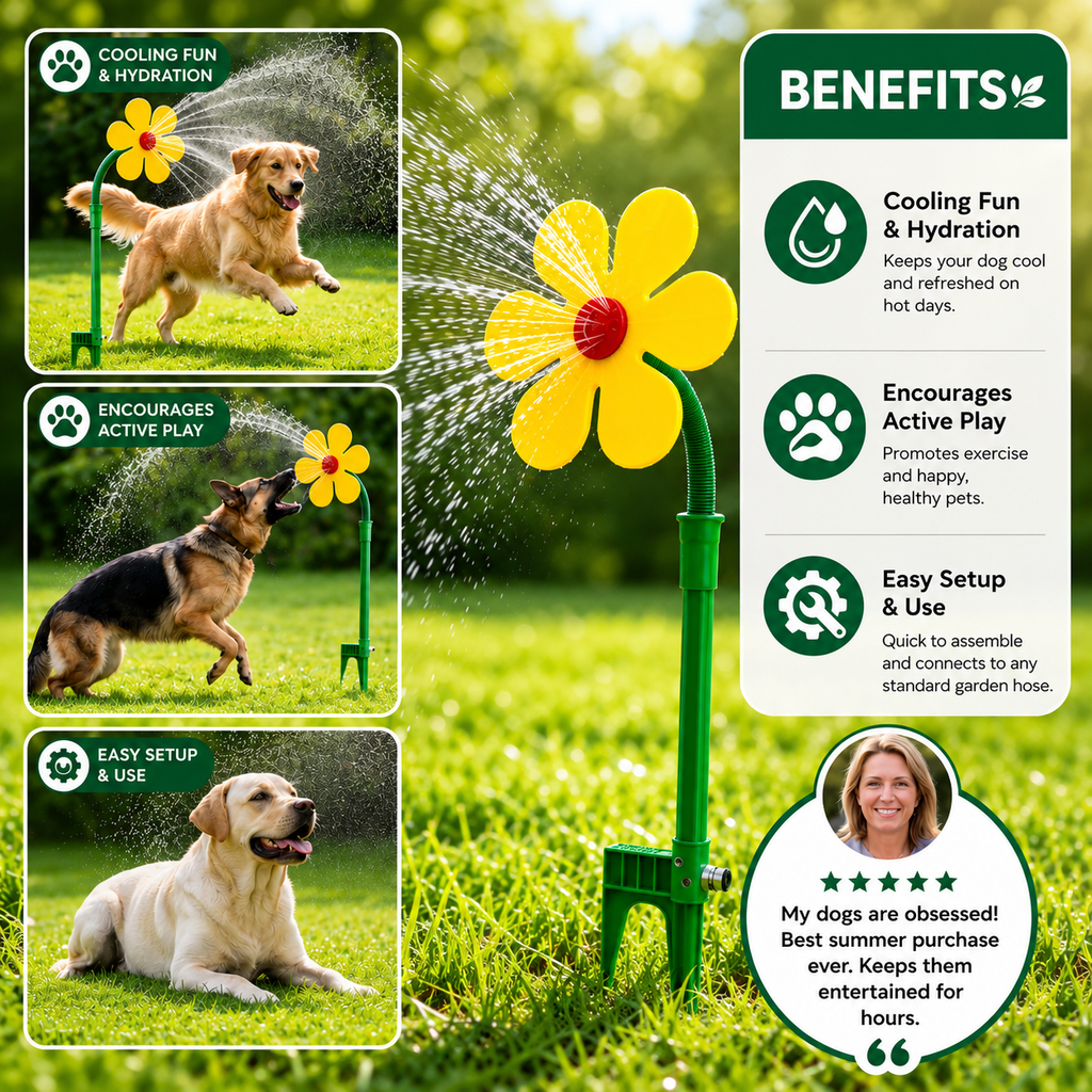 Sunflower Sprinkler for Dogs