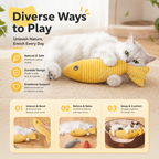 3PCS Catnip Fish Toy Set