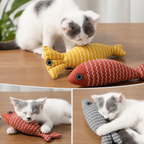 3PCS Catnip Fish Toy Set